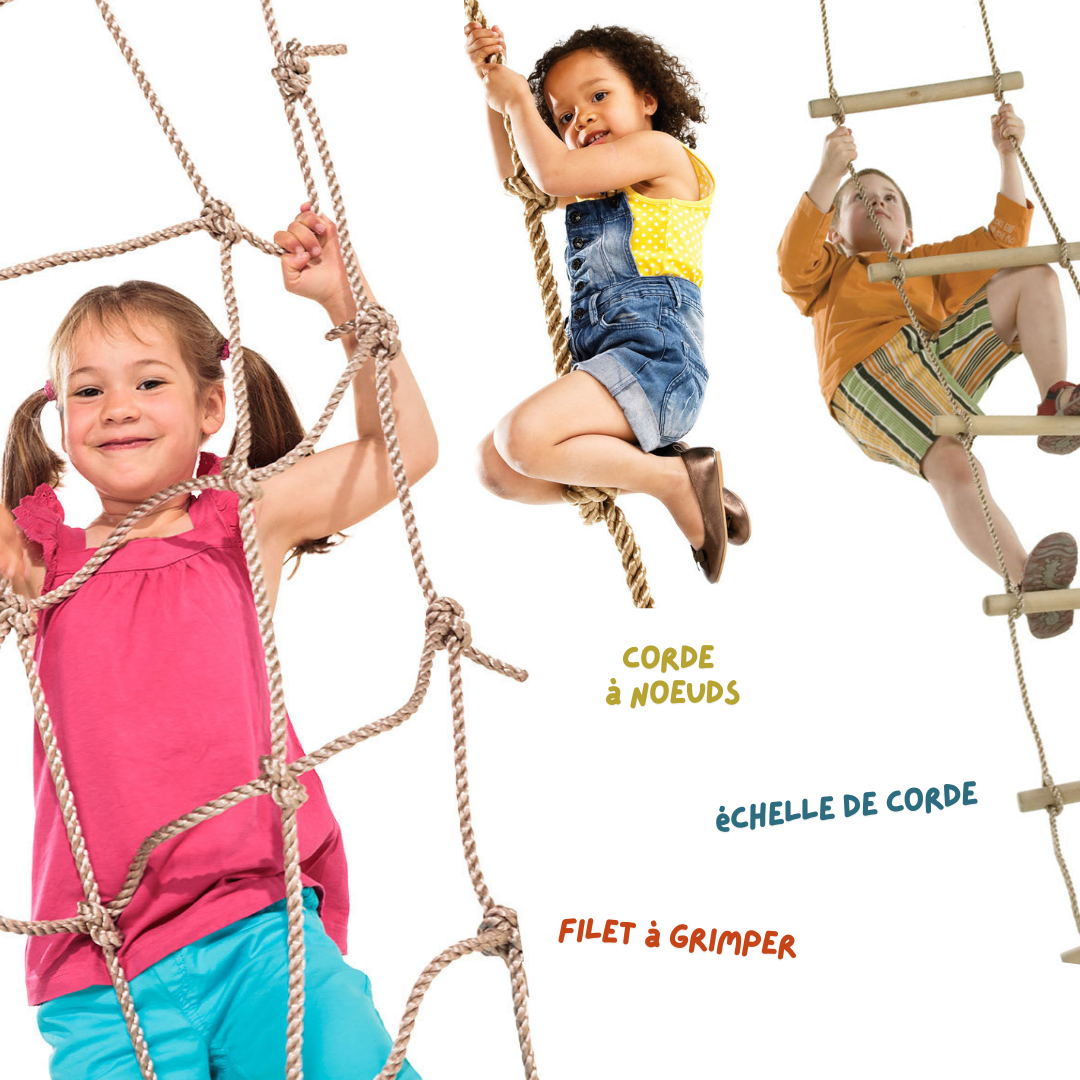 cordes à noeuds et filets aire de jeu blue rabbit